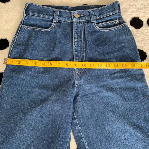 Vintage 70's Vidal Sasson High Rise Tapered Denim Retro Mom Jeans - Picture 9 of 16